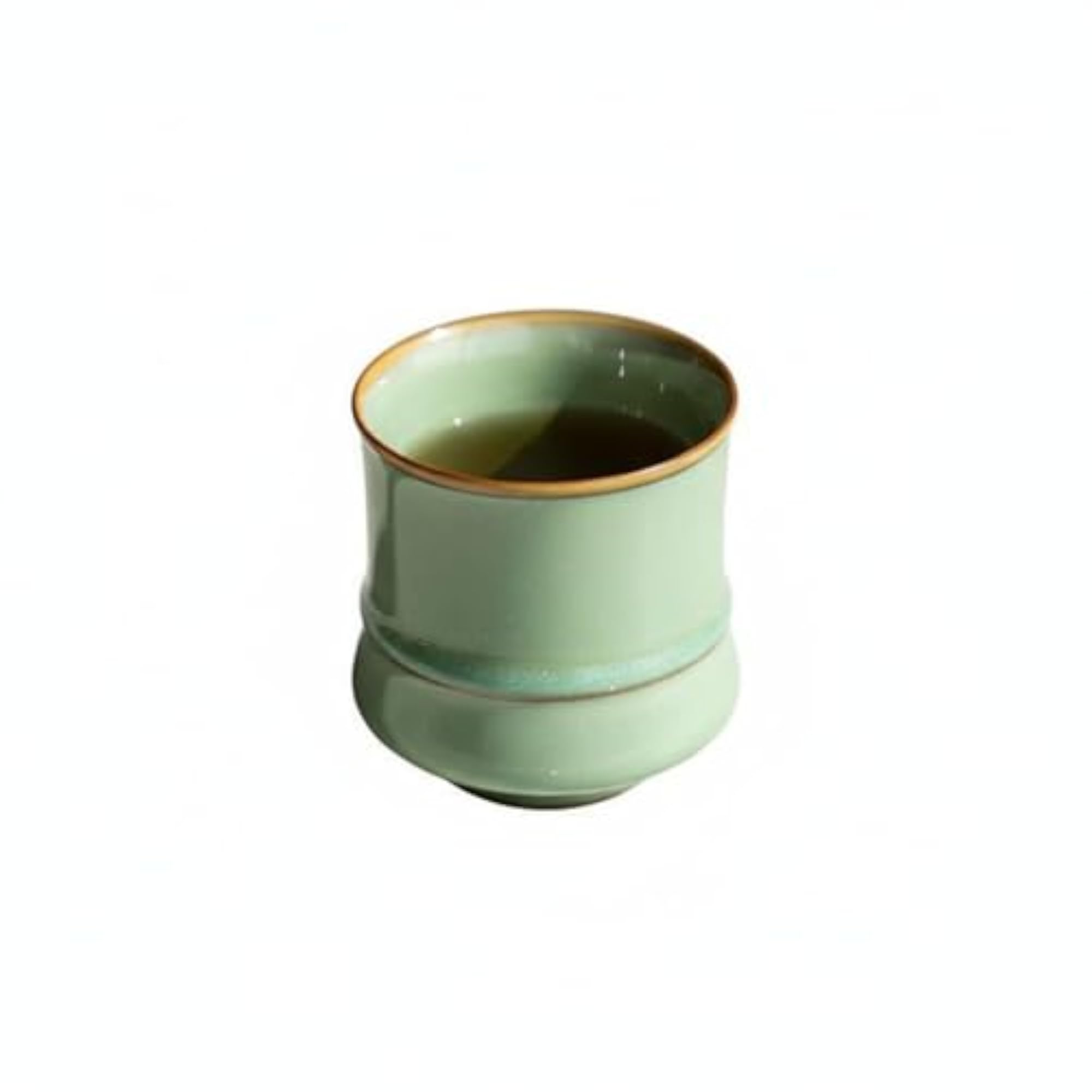 Polished Glaze Bamboo Joint Design Teacup