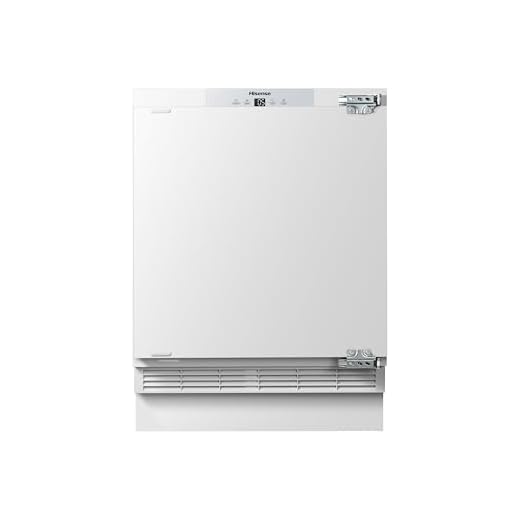 Hisense RUR156D4AWE Built-in under-counter fridge with 4 star freeze zone, 121L Capacity 59.5 × 81.8 × 54.5 cm (W×H×D) White