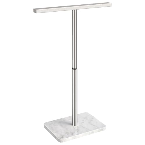 Hand Towel Holder Stand, T-Shape Adjustable 9.06"-17.68", Brushed Nickel - image 1