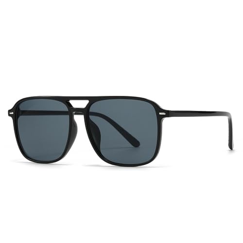 Lunettes de soleil double pont UV400 style rétro vintage à rivets