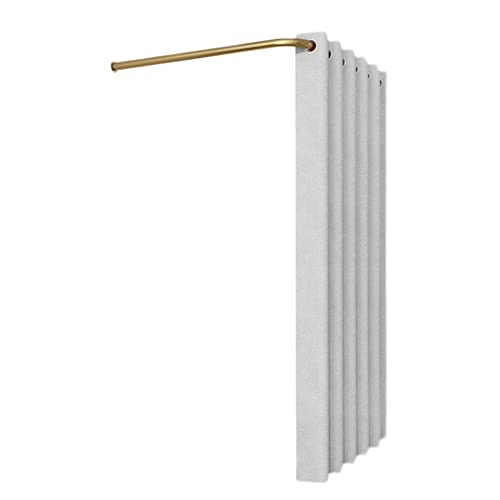 Tringle à rideau de douche incurvée en métal réglable pour cabine d'essayage et angle