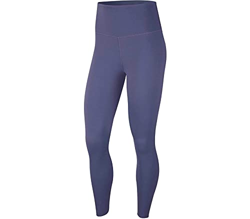 Nike Women's Yoga Luxe High Rise 7/8 Length Tights (as1, Alpha, m, Regular, Regular, Diffused Blue, Medium)
