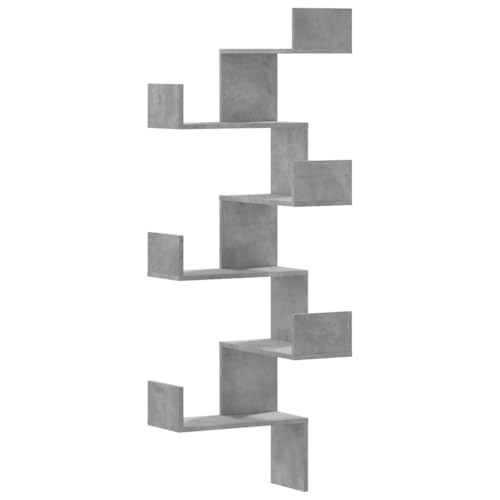 Estante esquinero de pared para aprovechar rincones vacíos en gris hormigón 5