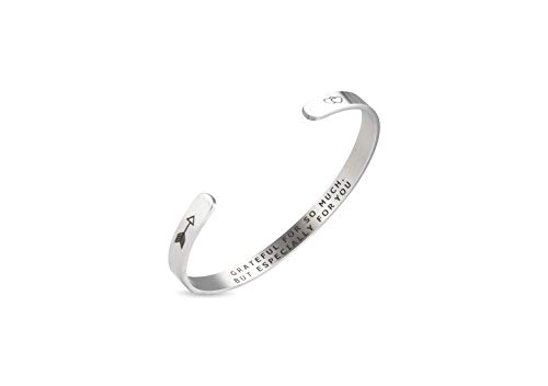 A N KINGPiiN Inspirational Bracelets for Women Inspirational Gift for Women Girls Men Motivational Birthday Cuff Bangle Friendship Personalized Mantra Jewelry Come Gift Box