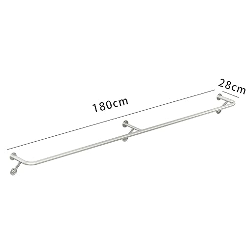 Perchero de pared de acero inoxidable para guardar ropa en tiendas de moda 2