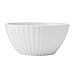 Pfaltzgraff Fluted Grace 24 Piece Porcelain Plate and Bowl Dinnerware Set, Service for 8, Fluted Design, Durable for Everyday Use, White