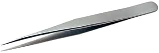 Cole-Parmer Essentials Precision Stainless Steel Tweezers, Straight Precise, Straight Tip, MM-SA, 130mm