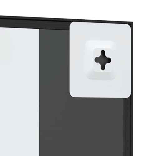 Miroir transparent durable et moderne avec cadre de fer noir - 7