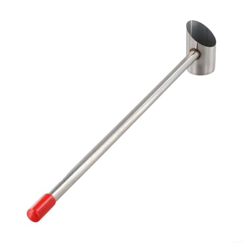 ComfyHarbor Cuchara para máquina de algodón de azúcar de acero inoxidable con mango ergonómico para porciones de malvavisco y azúcar, accesorio de servicio de alimentos, pequeño o grande (grande)