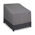 Easy-Going Outdoor Chair Cover Waterproof, Heavy Duty Patio Chair Cover, Windproof Outdoor Furniture Cover with Air Vent (1 Pack-33.5Wx31.5Dx36H inch, Gray/Dark Gray)