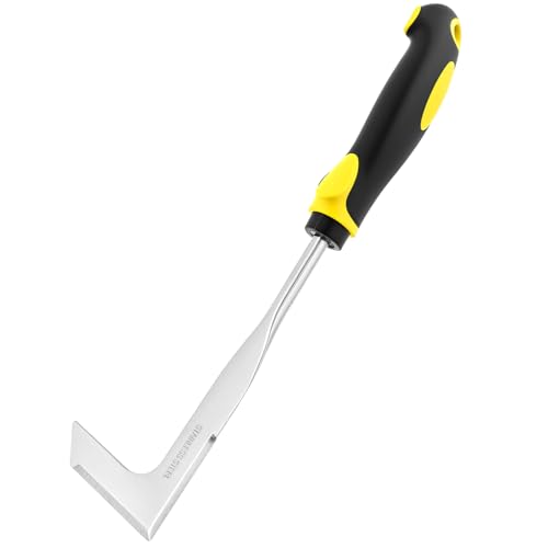 QWORK® Raspador de Juntas de Acero Inoxidable, Cuchillo de deshierbe con Mango ergonómico, para Eliminar Musgo y maleza