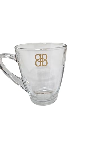 Taza de vidrio Baileys con diseño cónico y logo dorado miniatura 2