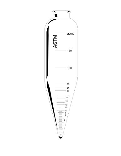 Tube de centrifugeuse d'huile cône court 15,2 cm 200% pour analyses