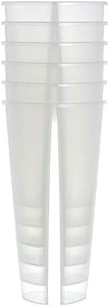BINGWU 20 sets 22 ounce Heart-shaped Clear Plastic Drink Cups with Lids - Double Enjoy Bubble Tea Cup, Smoothie Cup, Coffee Cup, Twins Cup, Split Cup, BPA-Free Polypropylene (PP) Cup
