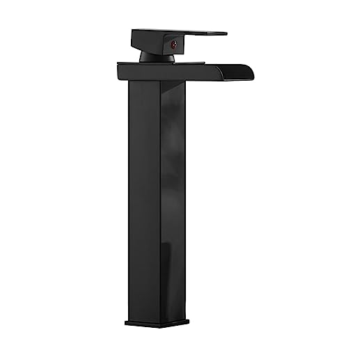 Robinet cascade noir en acier inoxydable pour cuisine et salle de bain chic
