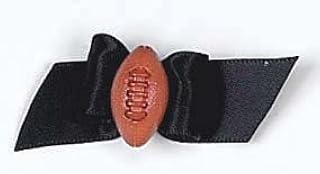 Black Dog Show Bow Football Barrette