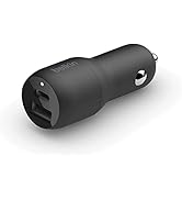 Belkin カーチャージャー 37W(USB-C 25W + USB-A 12W) 車載充電器 USB PD対応 PPS対応 急速充電 iPhone/iPad/Android対応 ブラック C...