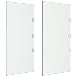 vidaXL Seitenwände für Vordach 2 STK. Transparent Hartglas