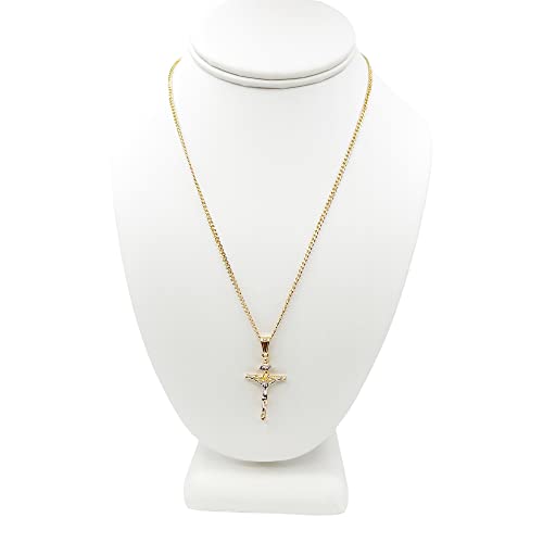 INRI Crucifix Cross Pendant Necklace Gold Filled Chain "18 Inches" Length Catholic Jewelry3