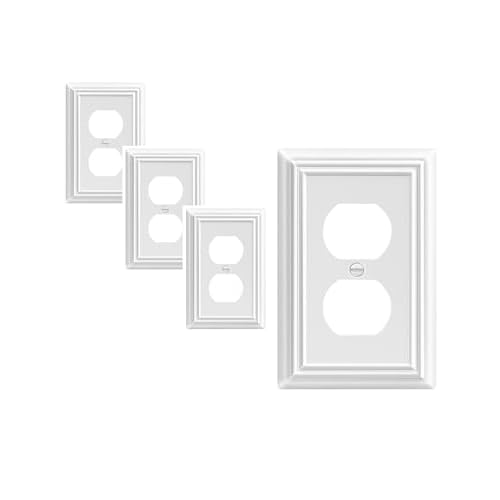 DEWENWILS 4-Pack Duplex Wall Plate, Metal Wall Outlet Cover for Receptacle, Light Switch, Aged Bronze 1 Duplex 4PK Aged Bronze