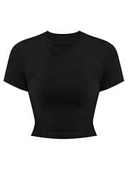 Short Sleeve Crop Length Black