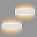 LEDMO Applique da Parete Interni 16W Moderno LED 2 Pezzi Lampade da Parete Bianco Caldo 3000K Aapplique da Parete Interno per Perfetto per Soggiorno Corridoio Bagno Le Scale Luce Notturna