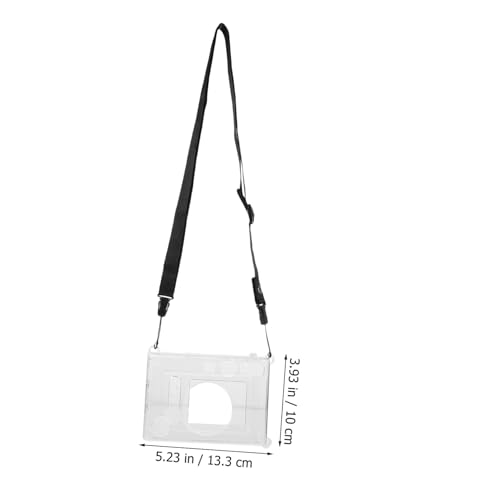 Funda para Instax Mini Evo transparente de PC con correa de hombro ajustable 3