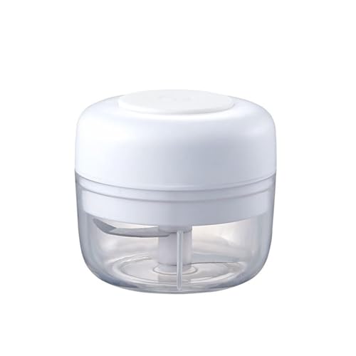 Trituradora eléctrica de ajo, picadora de carne, picadora de verduras para alimentos (blanco, 100 ml)
