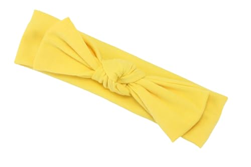 Baby Girl's Newborn Baby Bowknot Soft Cotton Headband Toddler Hairband (Yellow, One Size)2