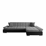 Verchromte Kunststofffüße Mirjan24 Ecksofa Montana Sale mit Regulierbare Armlehnen, Eckcouch, L-Form Sofa, Wohnlandschaft, Couch, Farbauswahl (Soft 011 + Lux 05 + Lux 06, Seite: Rechts)
