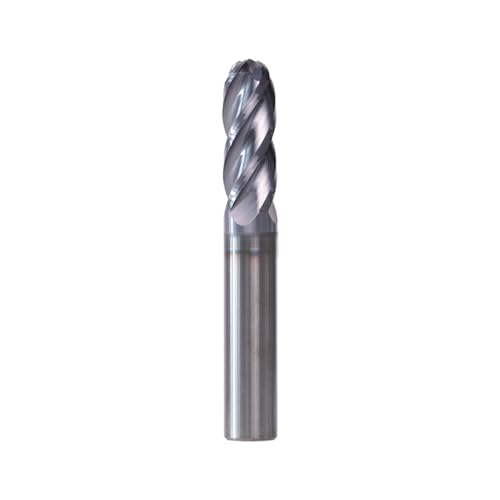 Image of NZ 5 /16 inch 4-Flute Ball Nose End Mill | CNC Milling Bits AlTiN Coated Carbide for Alloy Steel, Hardened Steel | 1-Pack