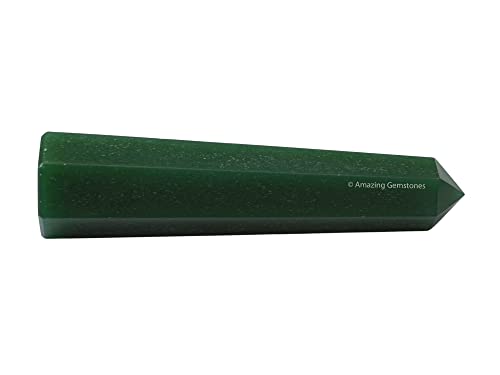 Image of Amazing Gemstone Dark Green Aventurine Crystal Towers - Natural Healing Crystal Point Obelisk for Reiki Healing and Crystal Grid (2 inch to 3 inch INCH)