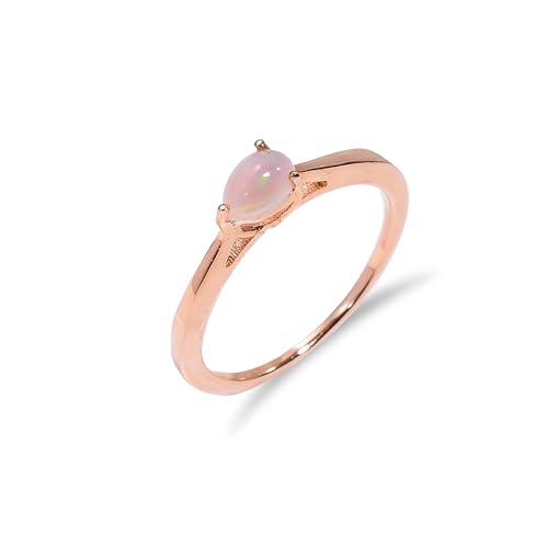 Bague de fiançailles en opale naturelle et argent pour une demande unique