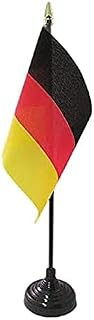 AZ FLAG Germany Table Flag 4'' x 6'' - German Desk Flag 15 x 10 cm - golden spear top