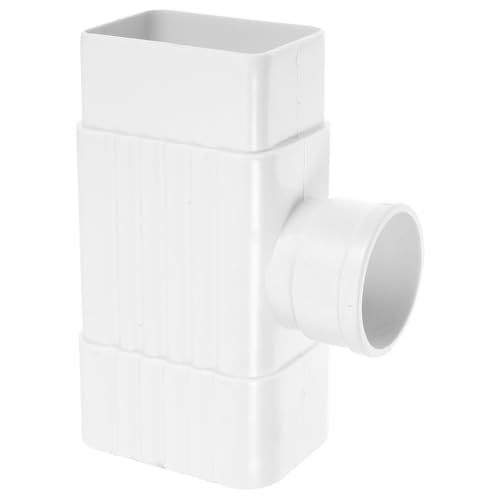 HOMSFOU - HOMSFOU Dachrinnenablaufsystem Dachrinne y Verbinder Regenwasserumlenker Verbinder Fallrohr Dachrinnenbogen Dachrinne Fallrohr Verlängerungen Fallrohr Regenwassersammlung Dachrinnenteile Weiß