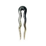 Marycrafts Simple Wavy Buffalo Horn Hair Accessories Hair Fork Hairfork, Hair Pins Handmade 4.92