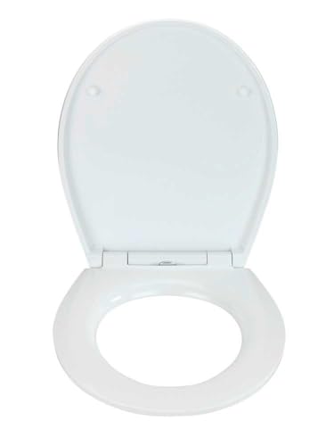 WENKO WC-Sitz Mod. Strandkorb Hochglanz Acryl mit Absenkautomatik hygienischer Toilettendeckel aus antibakteriellem Duroplast 39 x 45 cm