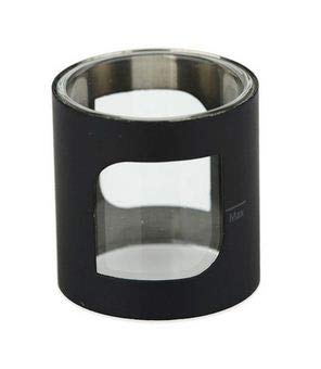 Lot de 2 Tubes Pyrex + Couvercle métallique couleur en noir de remplacement pour cigarette électronique PockeX AIO version 2ml (Sans Nicotine Ni Tabac) Cover