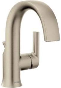 Miniatura 4 de Moen Doux S6910BN - Grifo de baño de níquel cepillado con una manija de arco alto, moderno grifo de lavabo de baño, S6910BN
