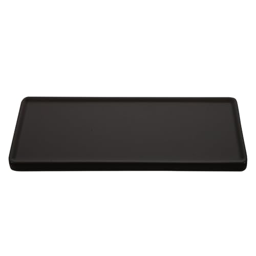 CLISPEED Assiette de Service à Sushis en Céramique Noire Mate Plateau Rectangulaire Petit Format Vaisselle Japonaise Pratique pour Amuse-Gueules et Desserts