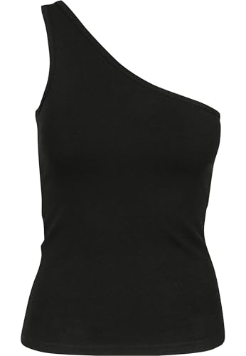Urban Classics Ladies Asymmetric Top Mujer Top Negro S 95% algodón, 5% elastán Regular