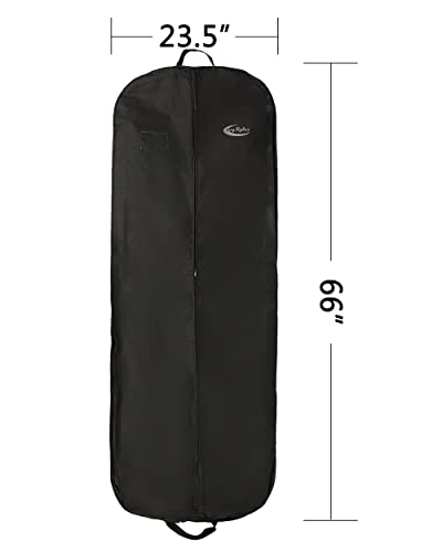 GraduationMall Garment Bag for Dresses,Clothes Covers Protector Bags with Handles 66" Long,Waterproof Garment Covers for Travel and Storage