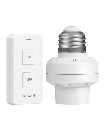 TREEWELL Remote Control Light Bulb Socket with Portable Magnetic Switch