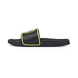 PUMA Men's LEADCAT 2.0 BVB Slide Sandal, Puma Black-Cyber Yellow, 9