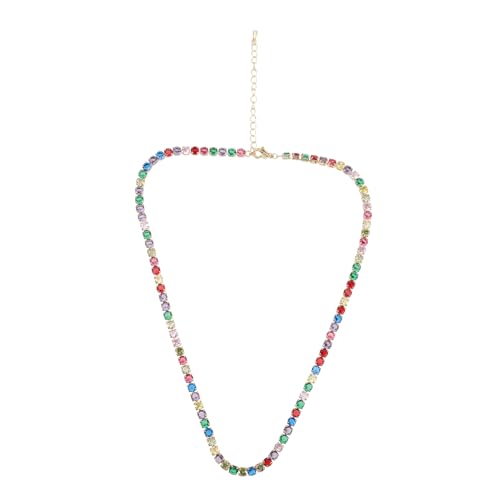 Chaîne de Tennis pour Femmes en Zircon Exquis YSJNGF Collier Cristal Éclatant