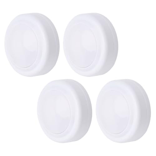 ADOCARN Luz Nocturna Material Abs y PC LED Inalámbrica Táctil para Armario 4 Piezas Fácil de Operar y Regulable Manualmente, Adecuado para Dormitorios Oscuros