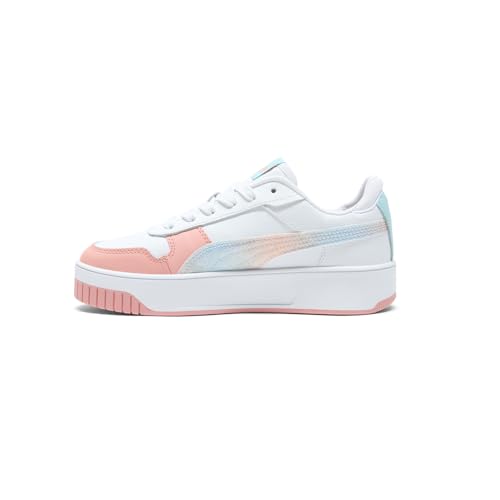 PUMA Kids Girls Carina Street Sparkle Fade Lace Up Sneakers Shoes Casual - White3
