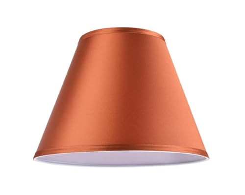 Image of Aspen Creative 32193A Transitional Empire Shape Spider Construction Lamp Shade in Burnt Orange, 6 inch Top x 12 inch Bottom x 9 inch Slant Height