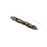 Cabinet Handle Zinc Alloy Furniture Handle Vintage Antique Striped Retro Classical for Kitchen Cupboard(S-Green-CBS)