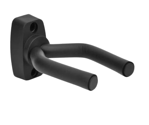 Guitar Wall Mount Hanger Black Guitar Hanger Wall Hook for All Size Guitars Bass Mandolin Banjo(2pcs)